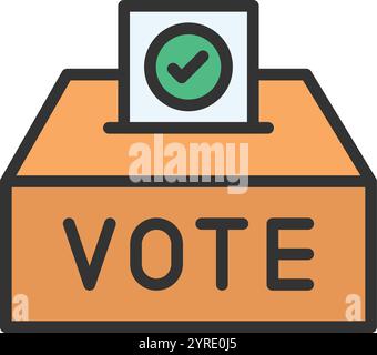 Vote Check icon vector image. Suitable for mobile application web application and print media. Stock Vector