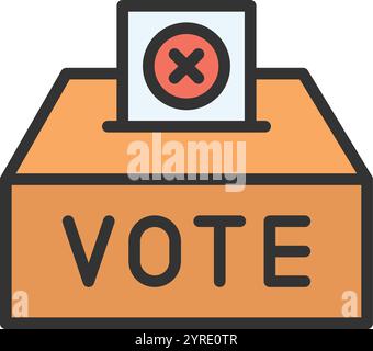 Vote Reject icon vector image. Suitable for mobile application web application and print media. Stock Vector