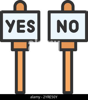 Yes Or No icon vector image. Suitable for mobile application web application and print media. Stock Vector