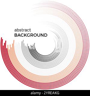 Abstract background with bright colorful lines. Colored circles with place for your text  on a white background. Stock Vector