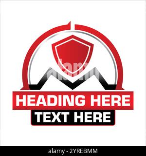 Modern Logo Design - M Logo Design - Shield Design Stock Vector