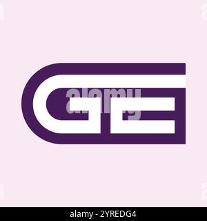 GE Logo Design - GE Letter Initials Design Stock Vector