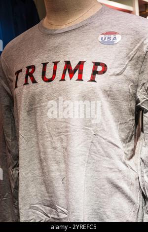 The Trump store in Trump Tower on Fifth Avenue sells branded merchandise and souvenirs for the 45th/47th POTUS, New York City, USA    2024 Stock Photo