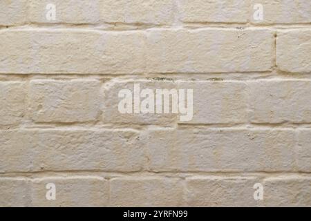 white cream brick wall backgrounds texture pattern wallpaper, urban macro structural architectural Stock Photo