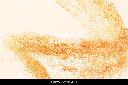Abstract splashing particles, colorful particles, 3d rendering. 3d illustration. Stock Photo