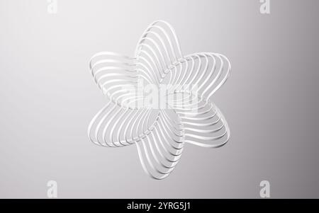 Abstract metal curve background, 3d rendering. 3d illustration. Stock Photo