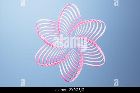 Abstract metal curve background, 3d rendering. 3d illustration. Stock Photo