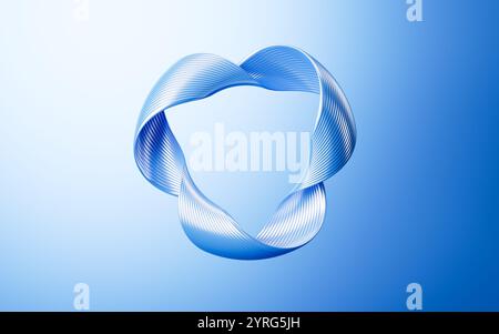 Abstract metal curve background, 3d rendering. 3d illustration. Stock Photo