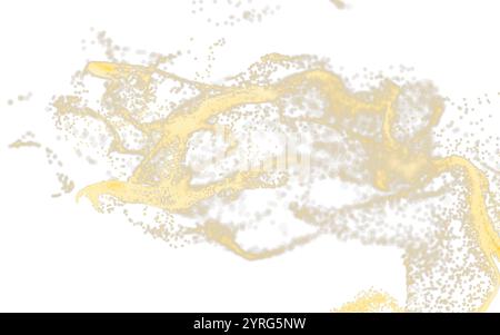 Abstract splashing particles, colorful particles, 3d rendering. 3d illustration. Stock Photo