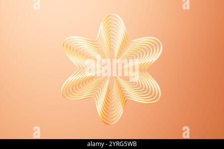 Abstract metal curve background, 3d rendering. 3d illustration. Stock Photo