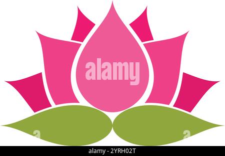 Lotus logo or icon design, Flower icon design. Modern Colorful Lotus Flower Logo Stock Vector