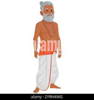 Hindu priest in traditional clothing Stock Vector Image & Art - Alamy