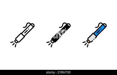 Penlight Icon. vector icon with outline, glyph, and filled outline style. ideal for medical and healthcare theme Stock Vector
