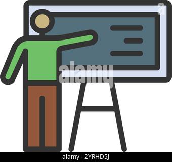 Educator icon vector image. Suitable for mobile application web application and print media. Stock Vector