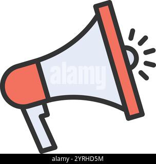 Megaphone icon vector image. Suitable for mobile application web application and print media. Stock Vector