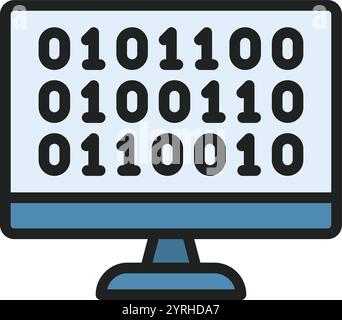 Binary Code icon vector image. Suitable for mobile application web application and print media. Stock Vector
