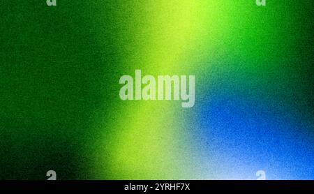 A soft blend of colors creates a grainy, abstract background The hues of green, blue, and yellow flow seamlessly, evoking a sense of calm and artistic Stock Photo