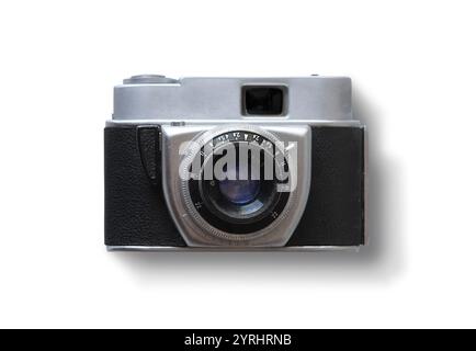 Old vintage camera isolatd on white background Stock Photo