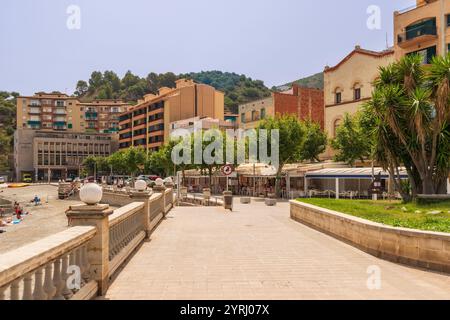 Seafront Promenade, Portbu, Alt Emporda, Costa Brava, Catalonia, Spain, Europe Stock Photo