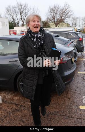 Finance Secretary Shona Robison arrives at the main chamber for the