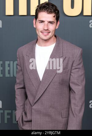 HOLLYWOOD, LOS ANGELES, CALIFORNIA, USA - DECEMBER 03: Gregg Sulkin arrives at the Los Angeles Premiere Of Netflix's 'The Six Triple Eight' held at The Egyptian Theatre Hollywood on December 3, 2024 in Hollywood, Los Angeles, California, United States. (Photo by Xavier Collin/Image Press Agency) Stock Photo