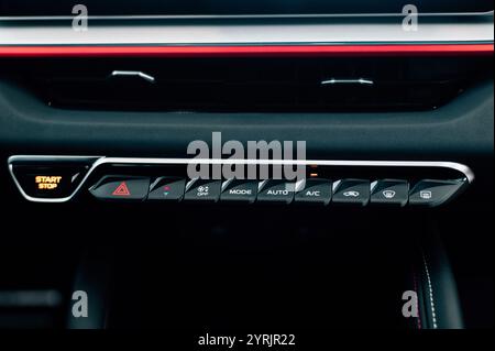control buttons in the car, start and stop. High quality photo Stock Photo
