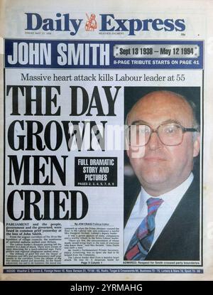 John Smith QC (1938 ? 1994) Labour Party politician who served as Leader of the Opposition and Leader of the Labour Party from July 1992 until his death from a heart attack in May 1994. He was also the Member of Parliament (MP) for Monklands East. Stock Photo