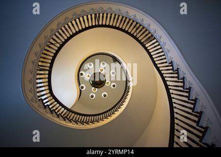 USA, Alabama, Montgomery, Alabama State Capitol, b 1851, interior staircase Stock Photo