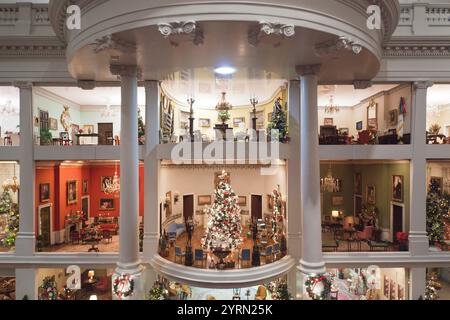 USA, California, Southern California, Simi Valley, The Ronald Reagan Presidential Library, model of the US White House in miniature Stock Photo