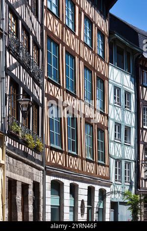 France, Normandy Region, Seine-Maritime Department, Rouen, half-timbered buildings Stock Photo