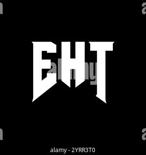 EHT letter logo design for technology company. EHT logo design black ...