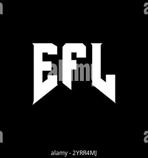 EFL letter logo design for technology company. EFL logo design black ...