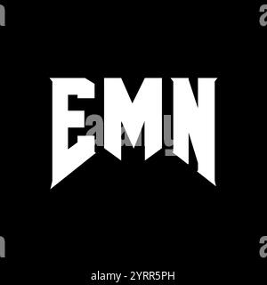 EMN letter logo design for technology company. EMN logo design black ...