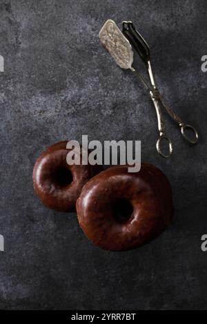 Chocolate donuts Stock Photo