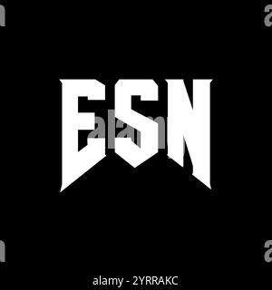 ESN letter logo design in six style. ESN polygon, circle, triangle ...