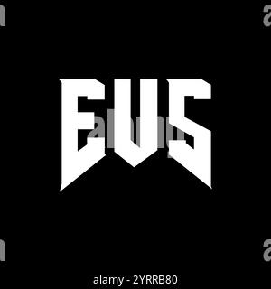 EUS letter logo design for technology company. EUS logo design black ...