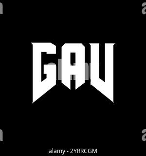 GAV letter logo design for technology company. GAV logo design black ...
