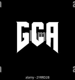 GCA letter logo design for technology company. GCA logo design black ...