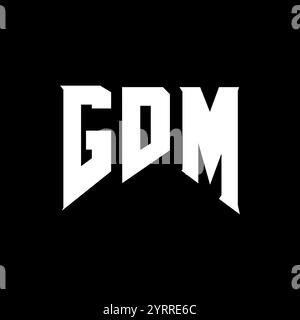 GDM letter logo design in six style. GDM polygon, circle, triangle ...