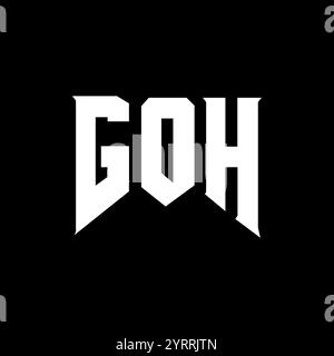 GOH letter logo design for technology company. GOH logo design black ...