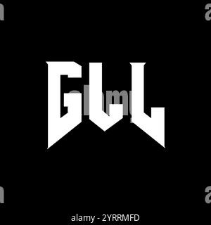GLL letter logo design for technology company. GLL logo design black ...