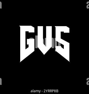 GVS letter logo design for technology company. GVS logo design black and white color combination. GVS logo, GVS vector, GVS design, GVS icon, GVS alph Stock Vector