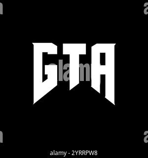 GTA letter logo design for technology company. GTA logo design black ...