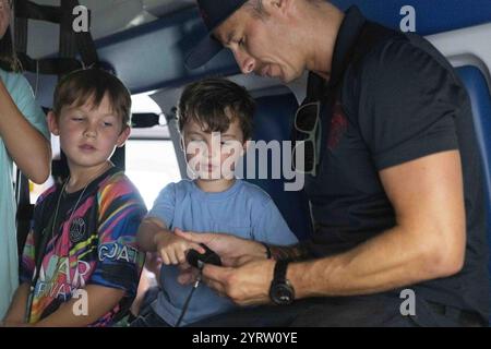 Children visit the NSA Souda Bay Firehouse (8611825). Stock Photo