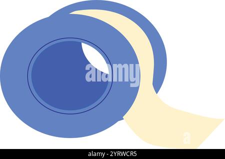 Sticky tape vector icon. Dispenser drawing flat scotch label adhesive tape roll. Stock Vector