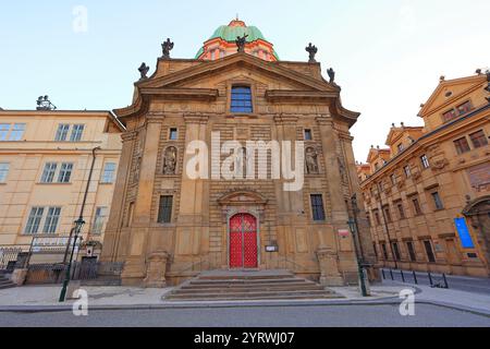 St. Francis Of Assisi Church (Kostel svateho Frantiska z Assisi) near Charles Bridge in Prague Czech (Praha, Czechia) Stock Photo