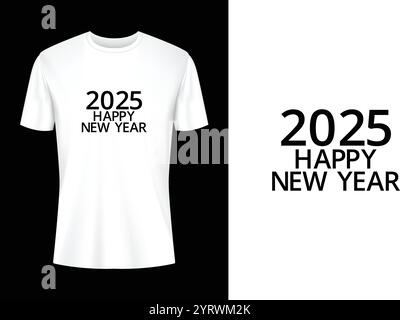 Happy new year 2025 t-shirt design Stock Vector