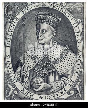 18the century depiction of an older Henry VI (6 December 1421 ? 21 May 1471) who was King of England from 1422 to 1461 and again from 1470 to 1471, Stock Photo