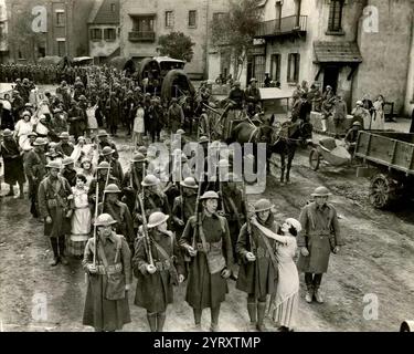 The Big Parade was a 1925 American silent war drama film, directed by King Vidor, about rich young soldier in the U.S. Army, sent to France to fight in World War One. He experiences the horrors of trench warfare, and finds love with a French girl. A sound version of the film was released in 1930. The film has been praised for its realistic depiction of warfare, and it heavily influenced a great many subsequent war films, especially All Quiet on the Western Front (1930). Stock Photo