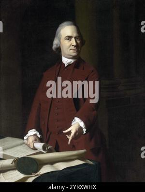 Portrait of Samuel Adams (1722-1803) by John Singleton Copley  (1738?1815) . Samuel Adams (1722 ?  1803) was an American statesman, political philosopher, and a Founding Father of the United States. Stock Photo